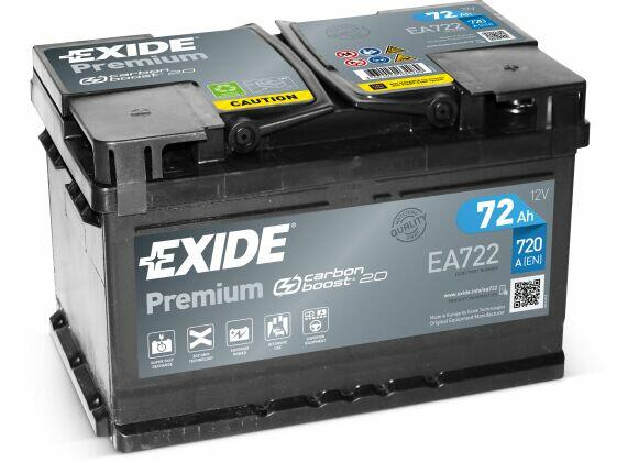 Akumulator 72Ah 720A Exide Premium EA722 PRAWY PLUS