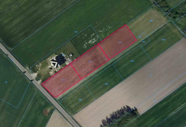3 działki budowlane w miejscowości Bogumiłów, 1300m2