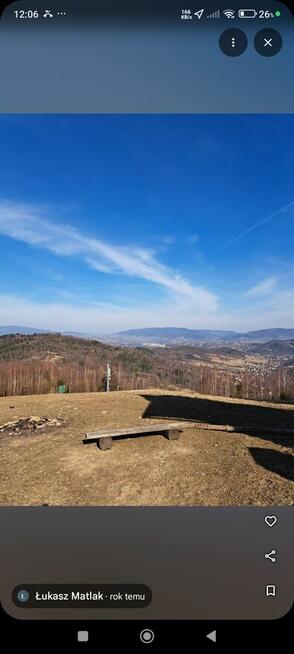 Sprzedam przepiękną działkę na szczycie Góry budowlaną