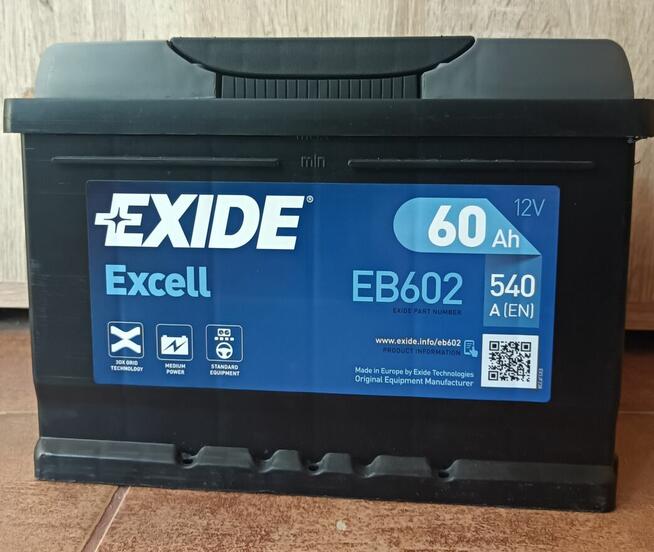 Akumulator 60Ah EXIDE EXCELL EB602 P+ 540A