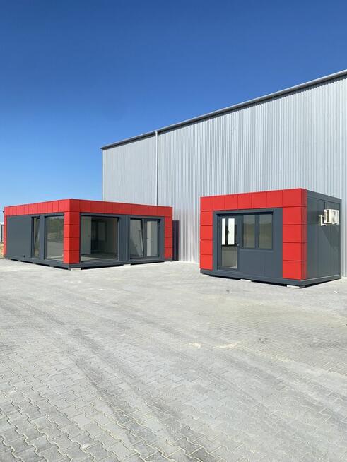 Pawilon Biurowy 8x3 z wc Kontener Handlowy z toaletą 25m2