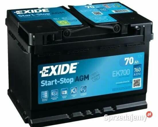 Akumulator EXIDE AGM EK700 12V 70Ah 760A DARMOWA DOSTAWA