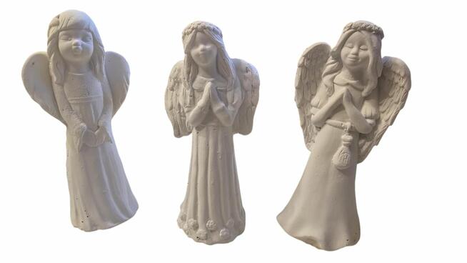 Aniołek komunijny anioł gipsowy Komunia prezent upominek