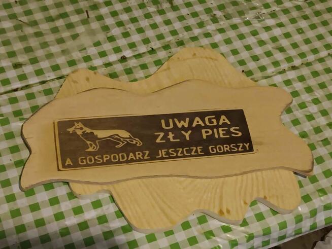 Tabliczki wypalane UWAGA ZŁY PIES