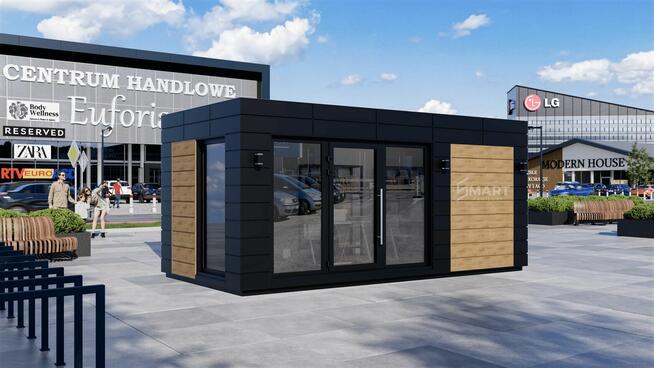 Pawilon Biurowy Kontener Handlowy 9x3 z wc Komis Kwiaciarnia