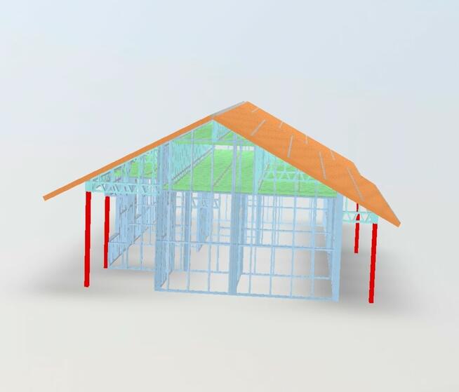 Domy, budynki gospodarcze, garaże w szkielecie stalowym