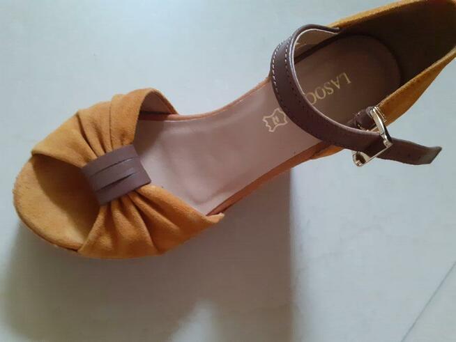 Sandalki damskie zamszowe