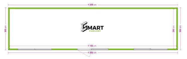 Pawilon Biurowy 12x3 Kontener Handlowy Usługowy Mobilny