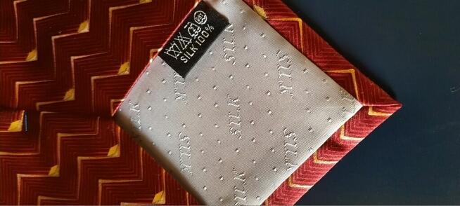 Jedwabny krawat Pierre Pacha - made in Italy -stan BDB