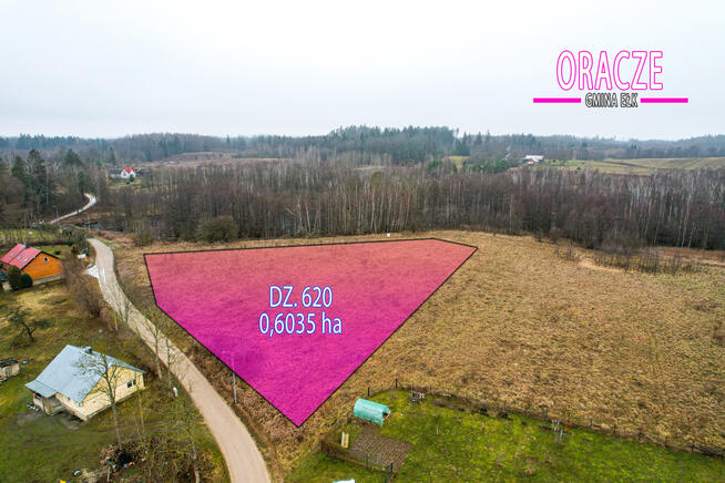 Duża działka o pow. 6035 m², 5km od Ełku.