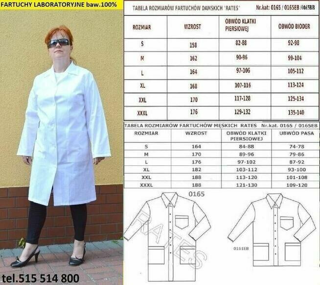 Fartuchy robocze firmy Rates.pl producent odzieży tel.513737