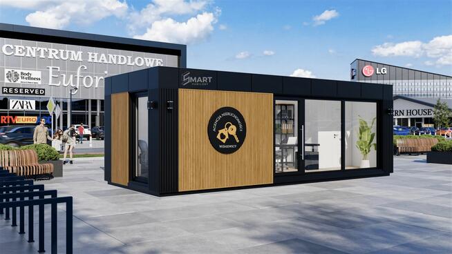 Pawilon Biurowy Kontener Handlowy 9x3 z wc Komis Kwiaciarnia