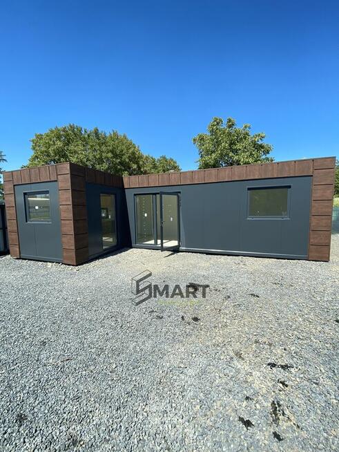 Kontener modułowy w kształcie litery L - 36m2 Mieszkalny