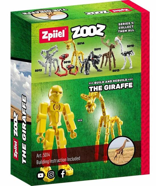 Zpiiel ZooZ Klocki Konstrukcyjne Żyrafa