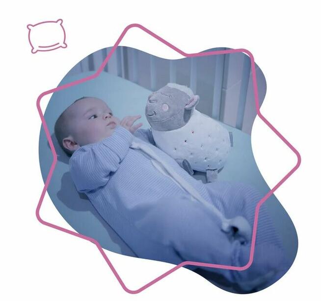 Lampka projektor Lulu Owieczka z muzyką Badabulle