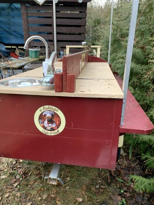 Riksza wózek na lody lub kawiarenka rower gastronomiczny