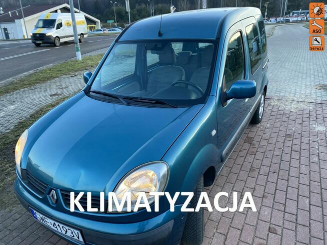 Renault Kangoo Klimatyzacja sprawna, alufelgi, 2* drzwi suwane, przebieg gwar, zarej.