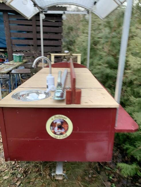 Riksza wózek na lody lub kawiarenka rower gastronomiczny