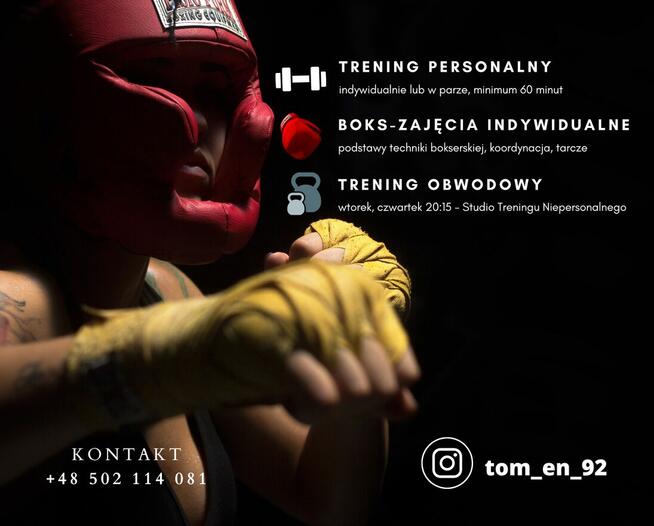 Treningi personalne. Treningi boksu. Trener Ząbki