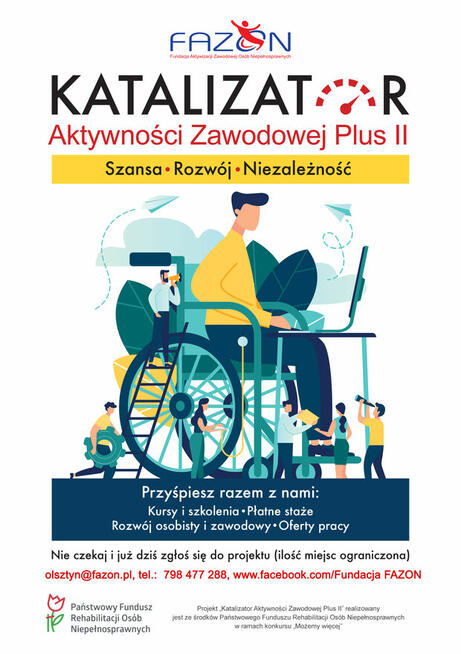 REKRUTACJA! Wsparcie osób niepełnosprawnych na rynku pracy.