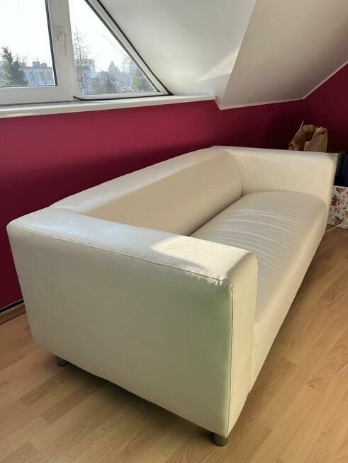 sofa biała ekoskóra IKEA