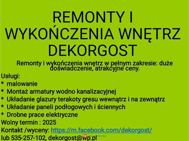 Remonty i wykończenia