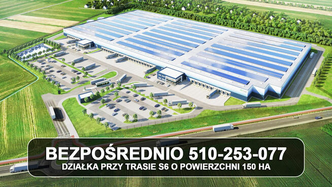 Działka 150 ha Godętowo gm. Łęczyce przy trasie S6