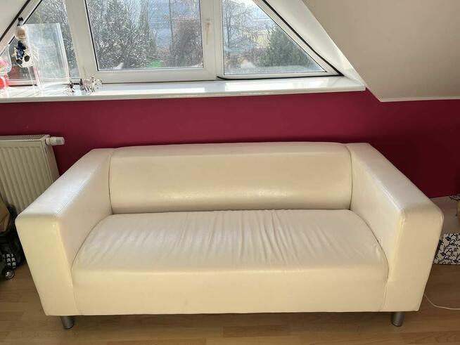 sofa biała ekoskóra IKEA