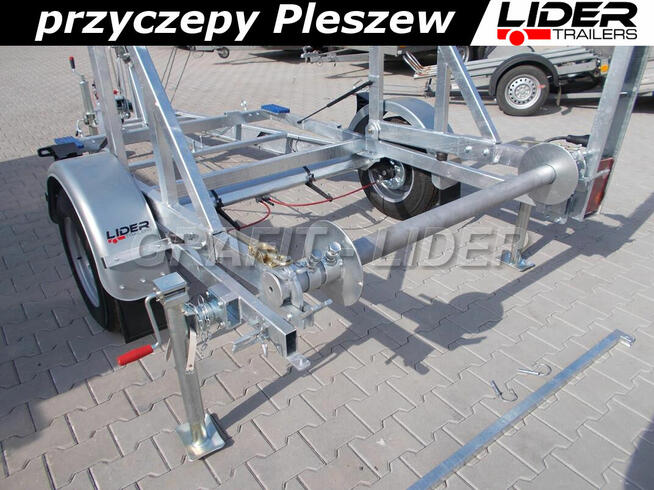 LT-011 przyczepa 230 x 140/150cm, kablowa do przewozu bębna