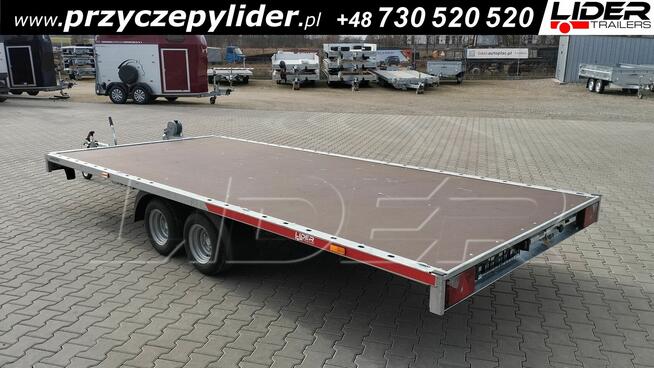 TM-373 przyczepa CarKeeper 460x203cm, laweta płaska uchylna