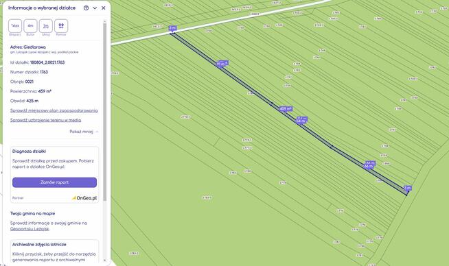 SPRZEDAM DZIAŁKI LEŚNE GIEDLAROWA.