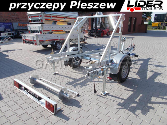 LT-011 przyczepa 230 x 140/150cm, kablowa do przewozu bębna