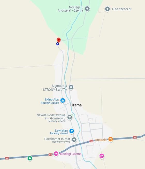 Działka mieszkalno-usługowa w Czernej