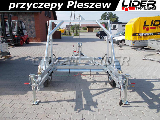 LT-011 przyczepa 230 x 140/150cm, kablowa do przewozu bębna