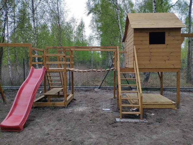 Drewniane domki, place zabaw, donice, płoty, pergole