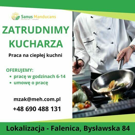 kucharz na ciepłą kuchnię poszukiwany