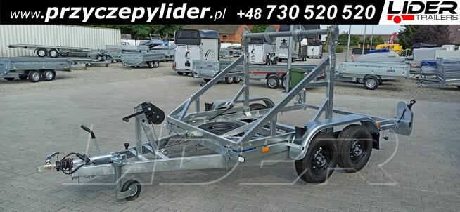 LT-185 przyczepa 305x180x170cm, kablowa do przewozu bębna