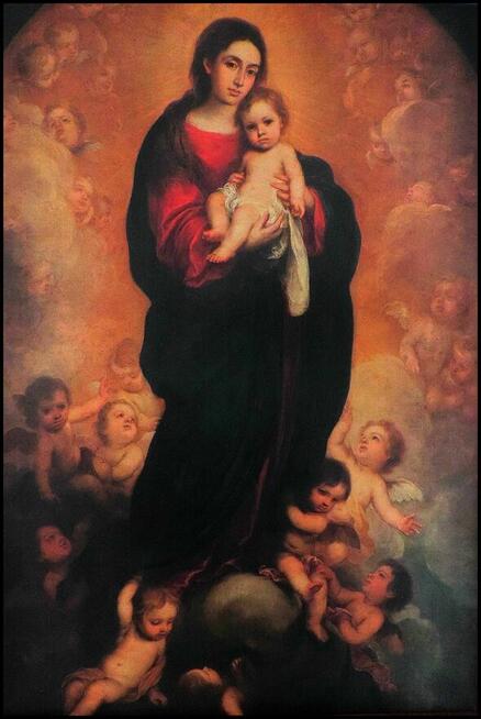 Obraz na płótnie -Virgin And Child In Glory, Murillo