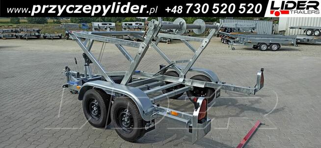 LT-185 przyczepa 305x180x170cm, kablowa do przewozu bębna