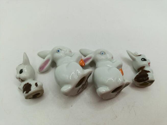 Figurki mini króliki zajączki