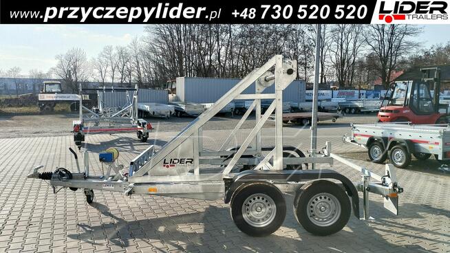 LT-200 przyczepa 300x200x190cm, kablowa do przewozu bębna