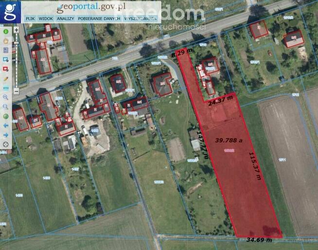 Ciekawa działka budowlana, Teligi, aktualny Mpzp