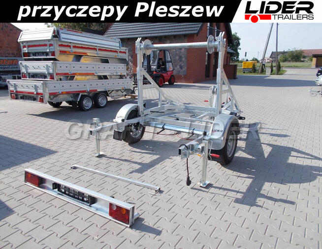 LT-011 przyczepa 230 x 140/150cm, kablowa do przewozu bębna