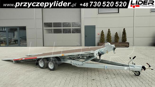 TM-373 przyczepa CarKeeper 460x203cm, laweta płaska uchylna