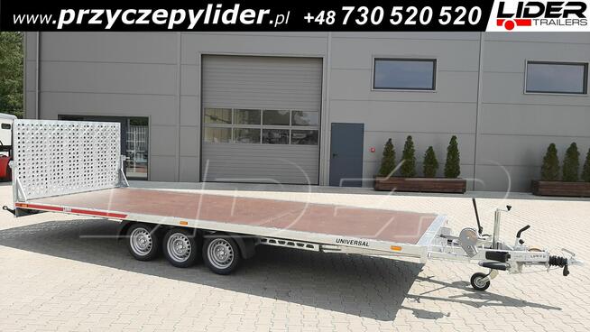 TM-383 przyczepa laweta 593x215cm, Universal uchylna