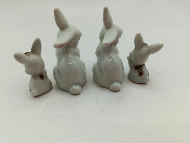 Figurki mini króliki zajączki