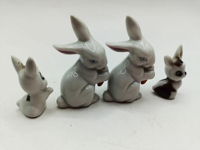 Figurki mini króliki zajączki