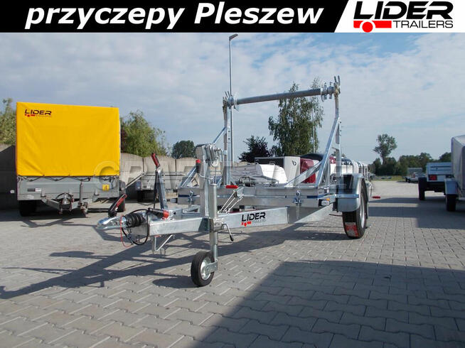 LT-011 przyczepa 230 x 140/150cm, kablowa do przewozu bębna
