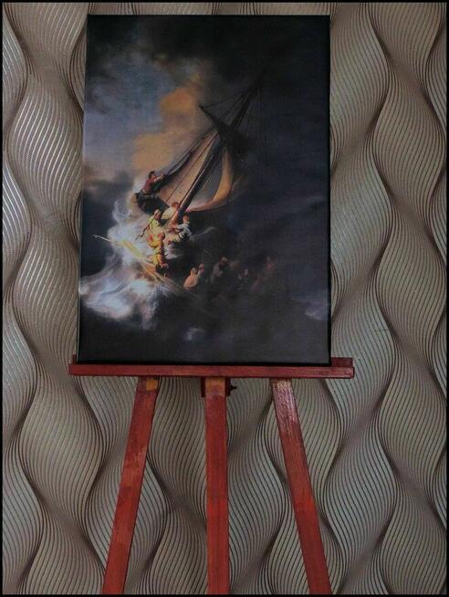 Obraz na płótnie - Rembrandt, Burza na Jeziorze Galilejskim