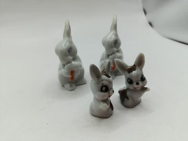 Figurki mini króliki zajączki